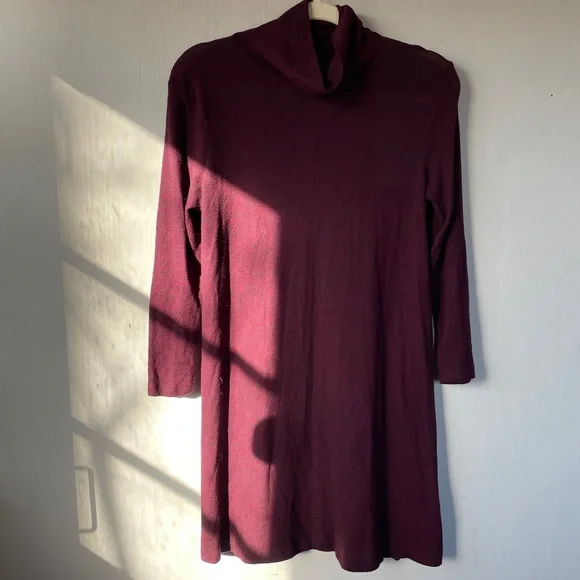 American Eagle Turtle Neck Burgundy Sweater Dress American Eagle Turtle Neck Burgundy Sweater Dress